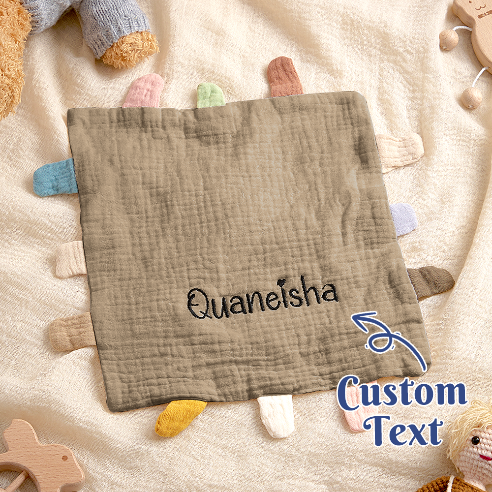 Personalized Soothe Towel Bibs Soft Sleeping Towel with Embroidered Name Gifts for Baby