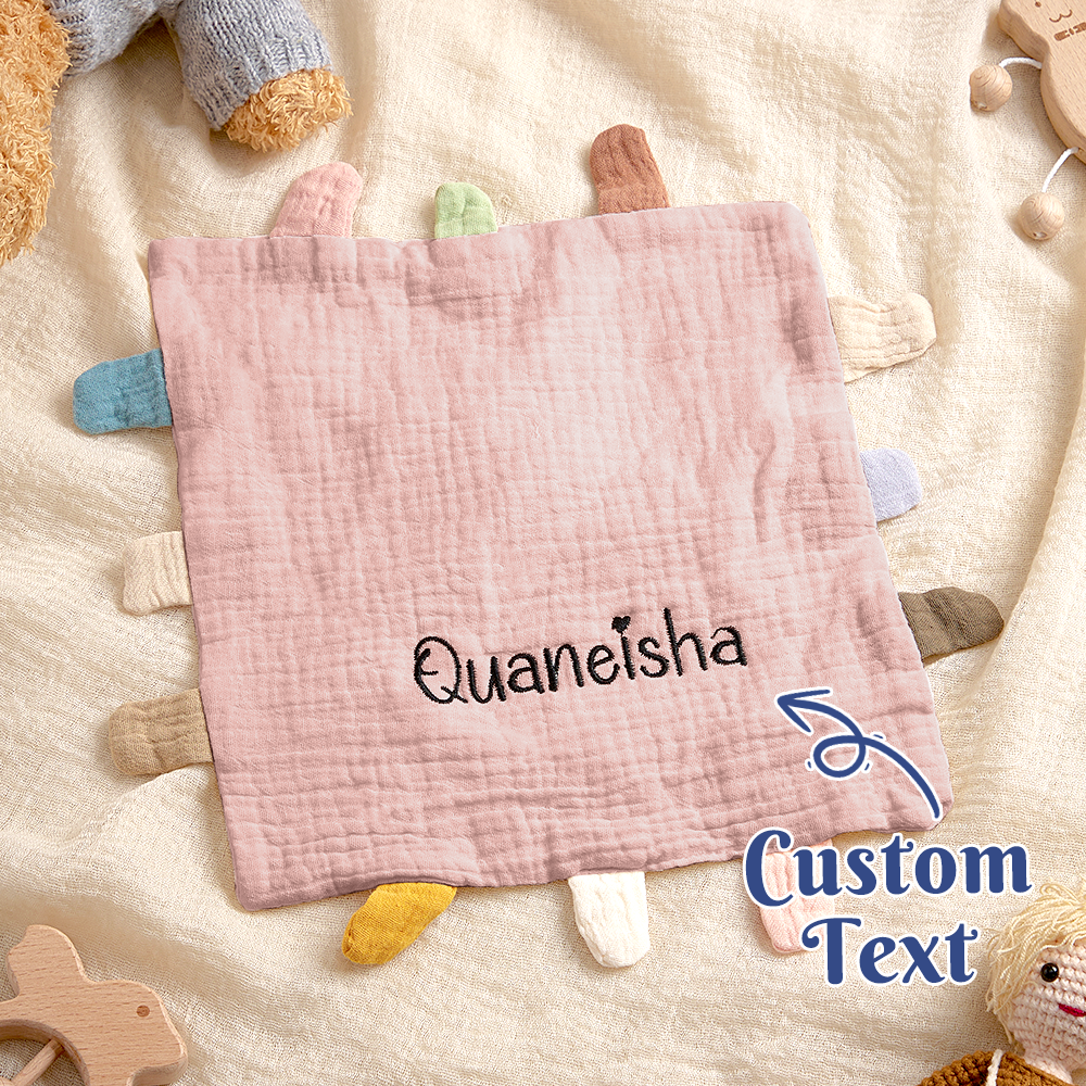 Personalized Soothe Towel Bibs Soft Sleeping Towel with Embroidered Name Gifts for Baby