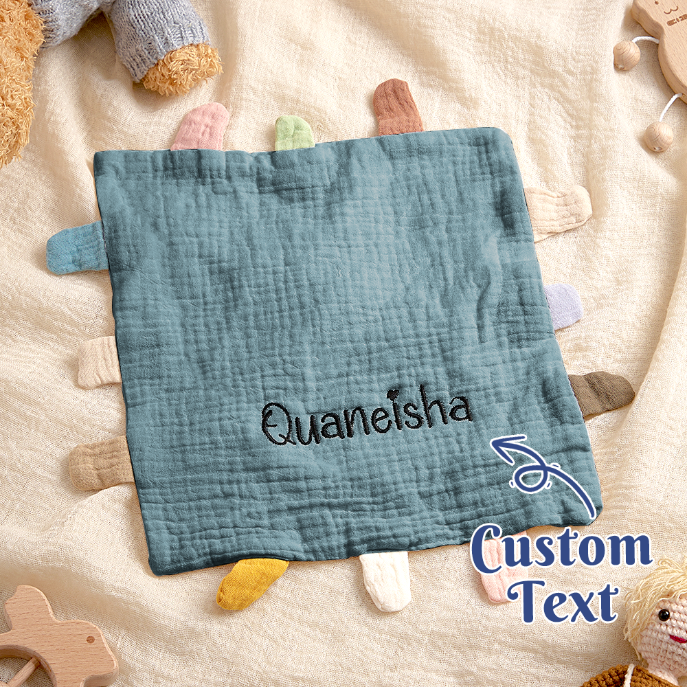 Personalized Soothe Towel Bibs Soft Sleeping Towel with Embroidered Name Gifts for Baby
