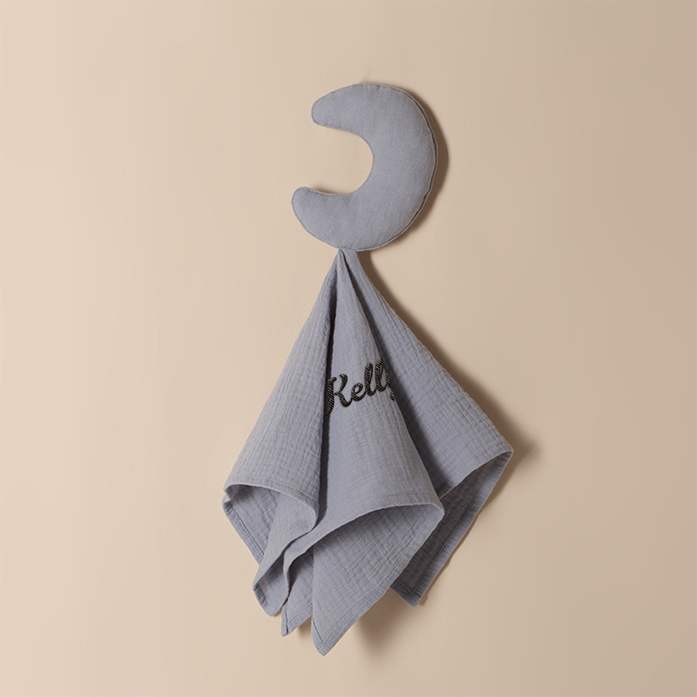 Personalized Soothe Towel Bibs Star Soft Sleeping Towel with Embroidered Name Gift for Baby