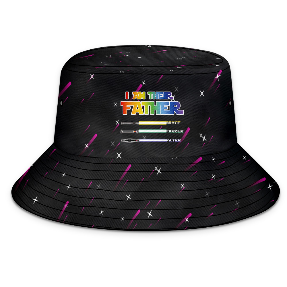 Custom Bucket Hat Light Saber I Am Their Father Bucket Hat Gifts for Father