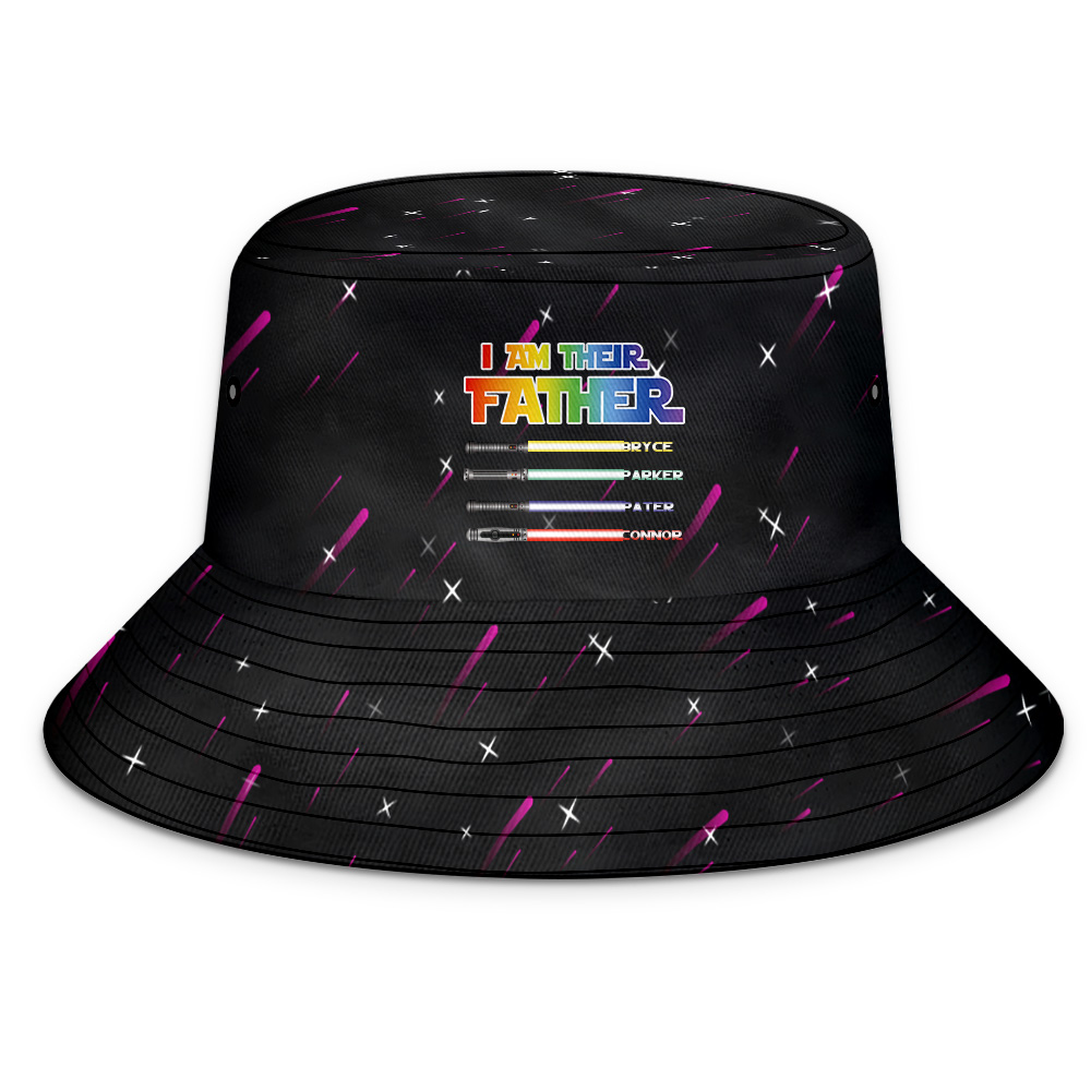 Custom Bucket Hat Light Saber I Am Their Father Bucket Hat Gifts for Father
