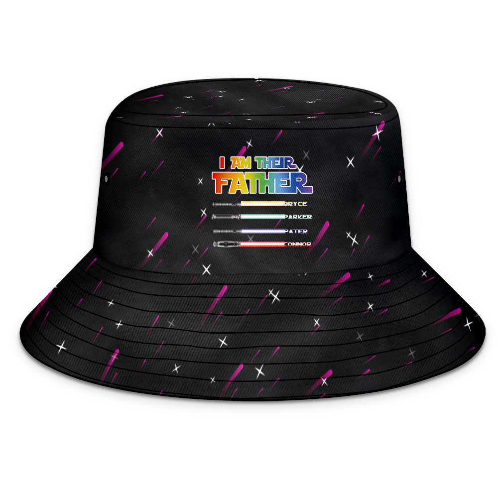 Custom Bucket Hat Light Saber I Am Their Father Bucket Hat Gifts for Father
