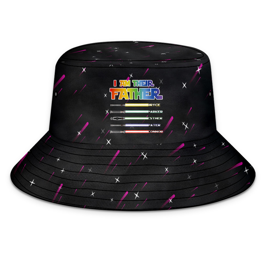 Custom Bucket Hat Light Saber I Am Their Father Bucket Hat Gifts for Father