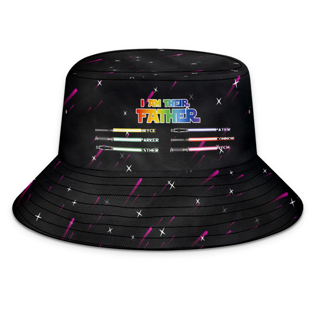 Custom Bucket Hat Light Saber I Am Their Father Bucket Hat Gifts for Father