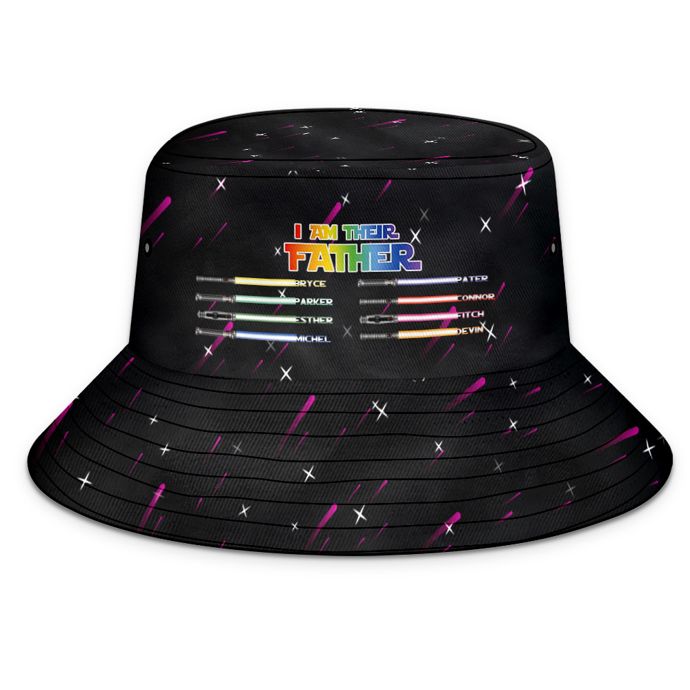 Custom Bucket Hat Light Saber I Am Their Father Bucket Hat Gifts for Father
