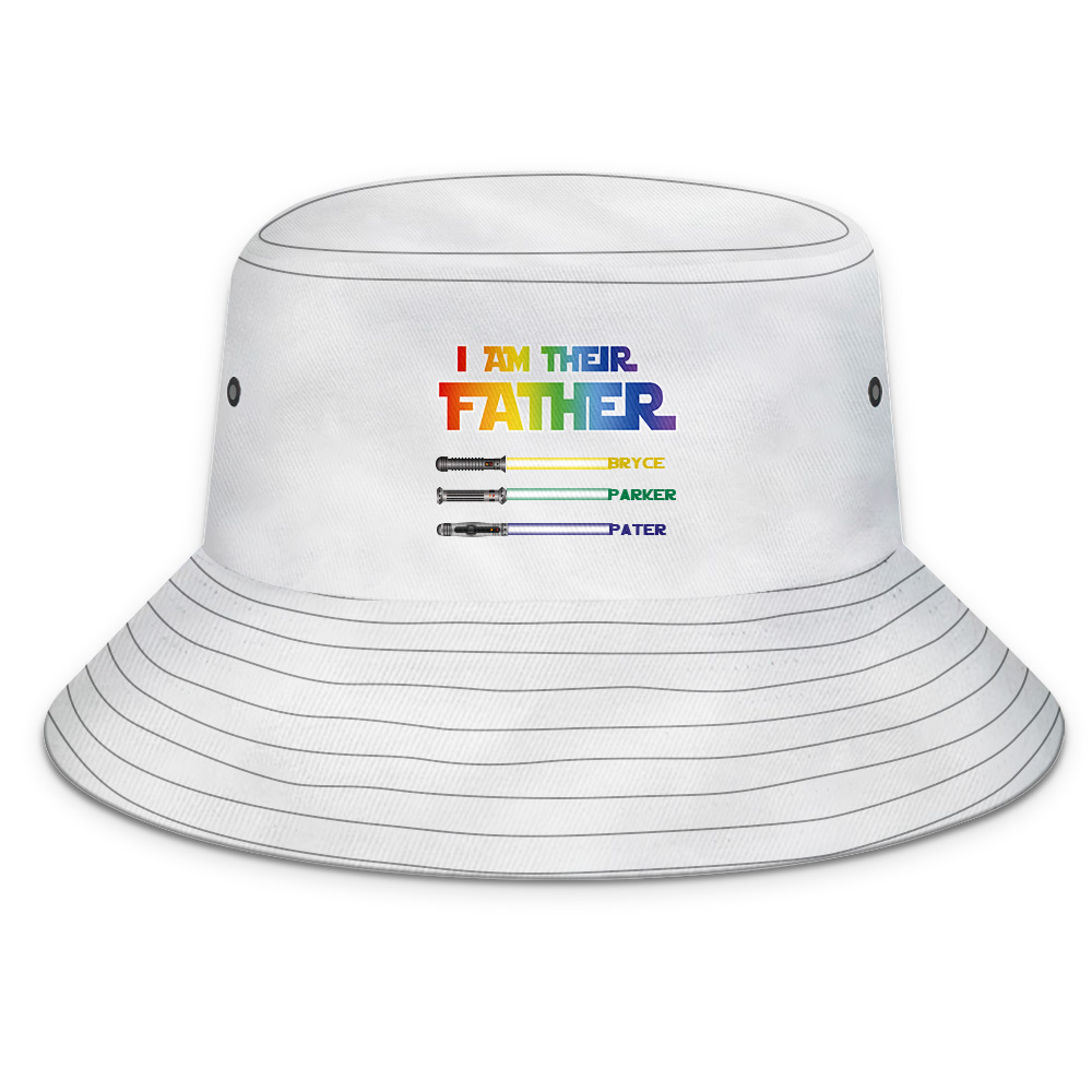 Custom Bucket Hat Light Saber I Am Their Father Bucket Hat Gifts for Father