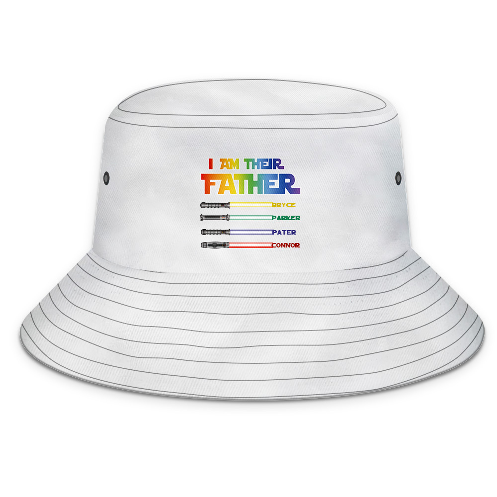 Custom Bucket Hat Light Saber I Am Their Father Bucket Hat Gifts for Father