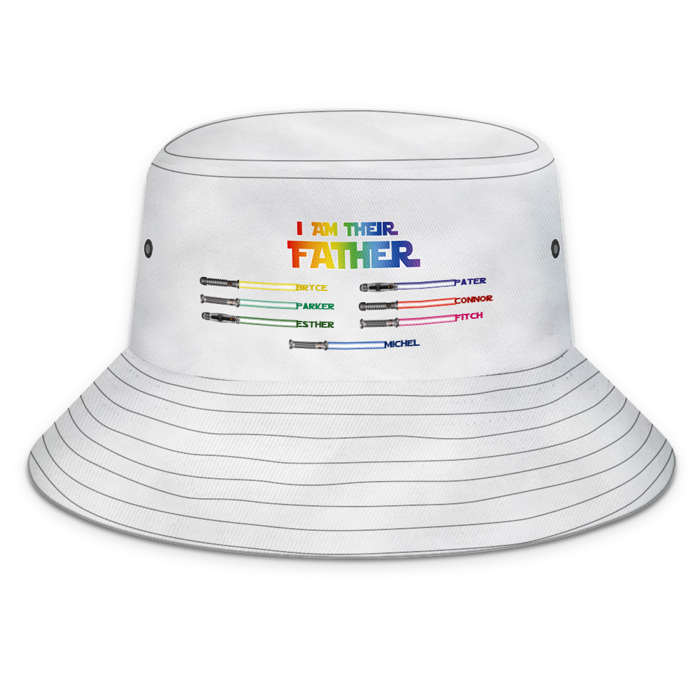 Custom Bucket Hat Light Saber I Am Their Father Bucket Hat Gifts for Father