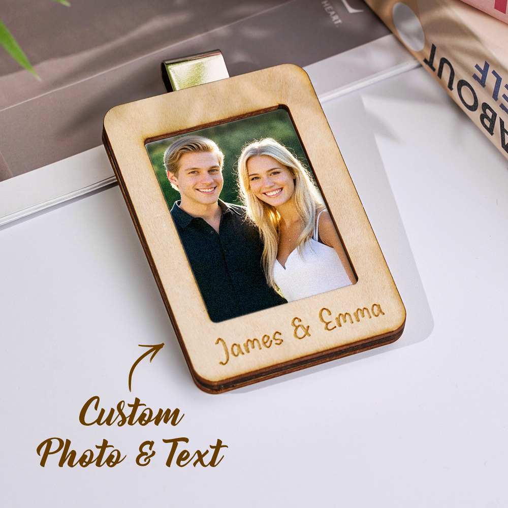Personalized Photo Frame Car Sun Visor Clip Car Accessories Decoration Gift for Him