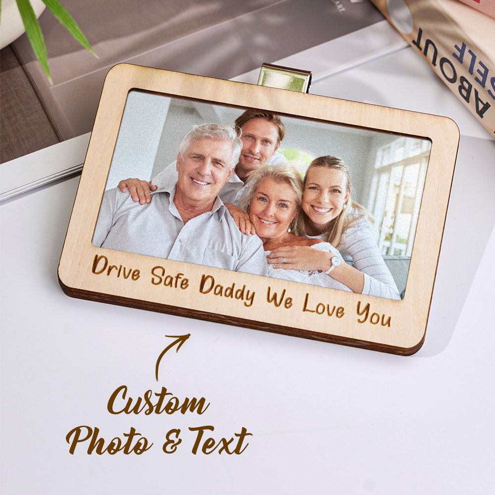 Personalized Photo Frame Car Sun Visor Clip Car Accessories Decoration Gift for Him