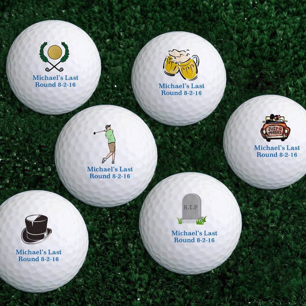 Personalized Golf Ball Set of 6 Custom Golf Ball Gifts for Golf Lover