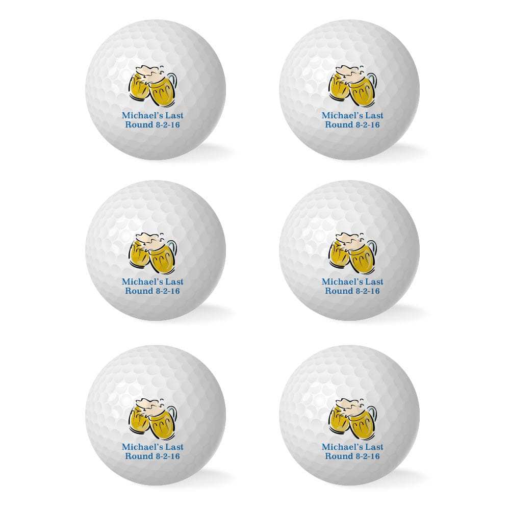 Personalized Golf Ball Set of 6 Custom Golf Ball Gifts for Golf Lover