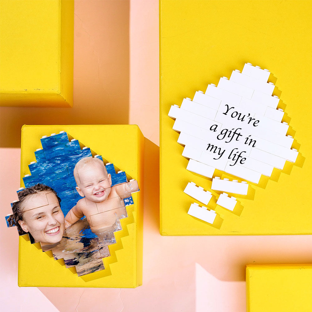 Photo Building Bricks Personalised Block Lozenge Shape