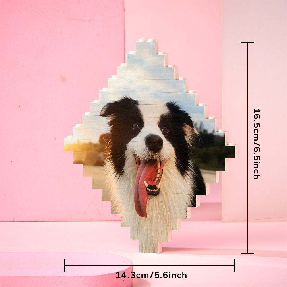 Photo Building Bricks Personalised Block Lozenge Shape