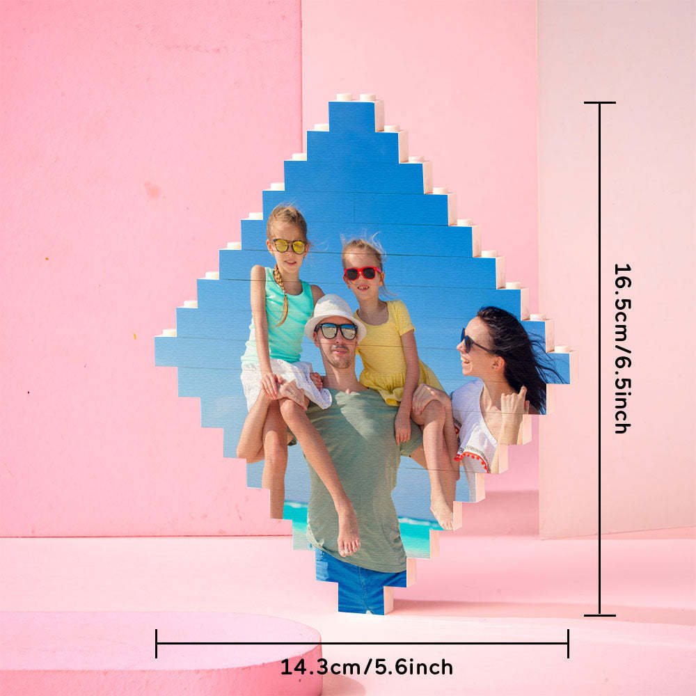 Photo Building Bricks Personalised Block Lozenge Shape