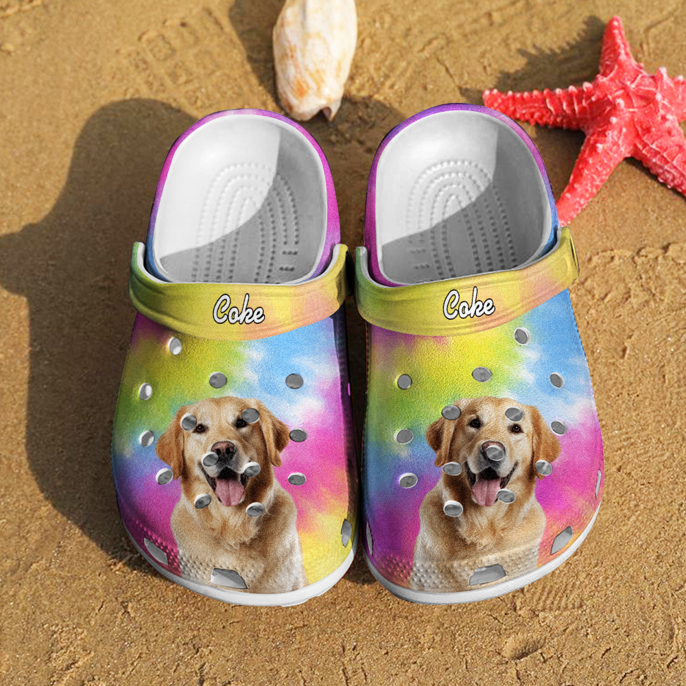 Personalized Pet Face Clog Funny Colorful Clogs Slipper Birthday Gift for Pet Lover
