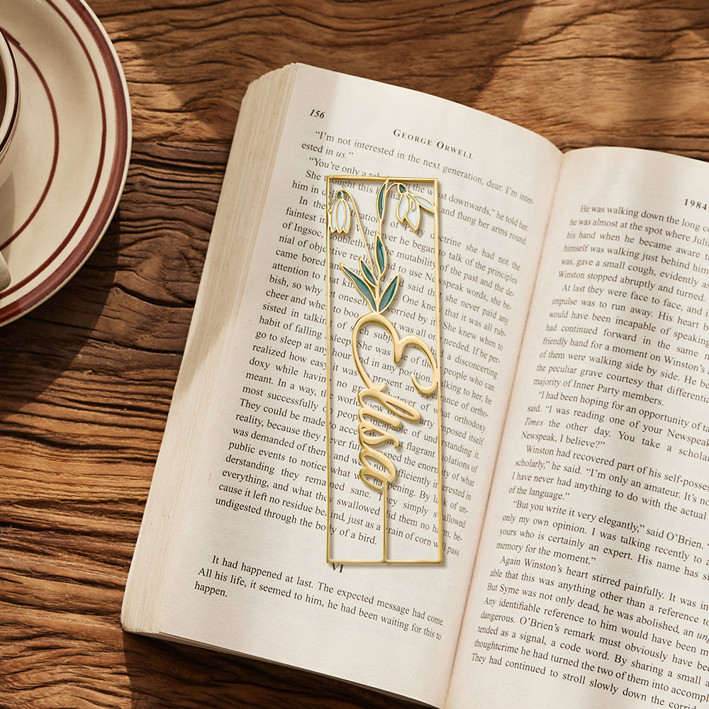 Grandma's Garden Personalized Birthday Flower Hollow Bookmark