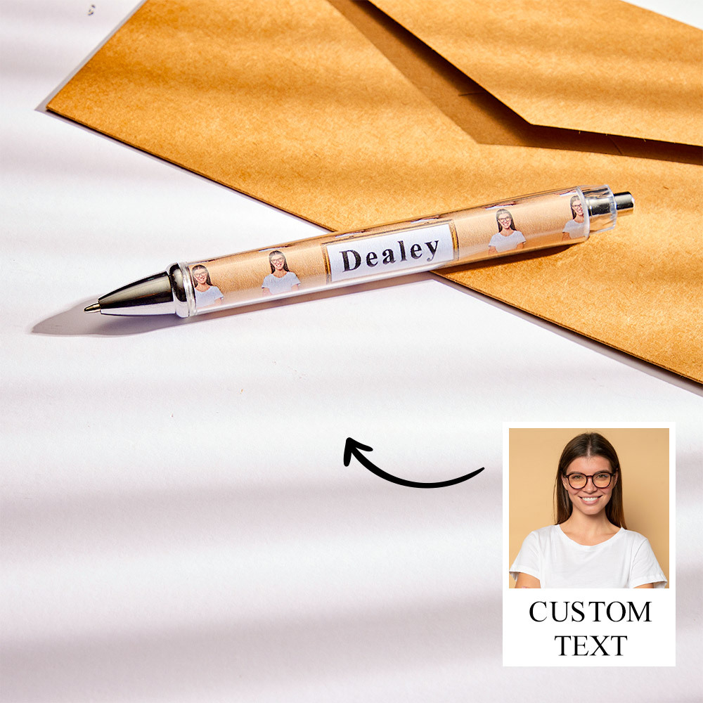 Personalized Text Custom Photo Ballpoint Pen Gift - Perfect for Back to School Presents