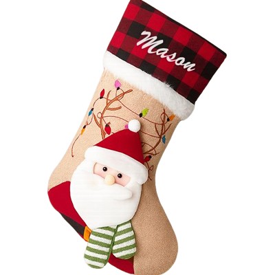 Custom Name Christmas Stocking Ornament Tree Decoration