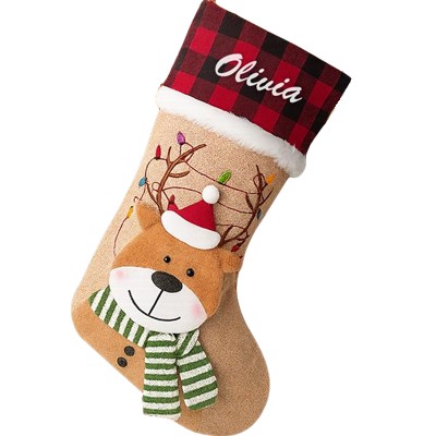 Custom Name Christmas Stocking Ornament Tree Decoration