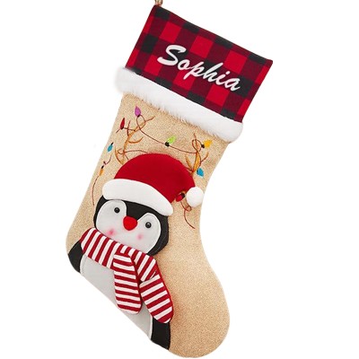 Custom Name Christmas Stocking Ornament Tree Decoration