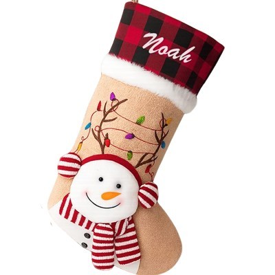 Custom Name Christmas Stocking Ornament Tree Decoration