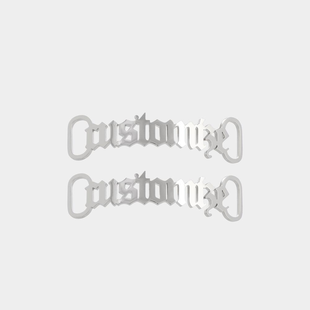 Personalized Name Metal Shoelace Charm Custom Shoe Buckle 1 pair