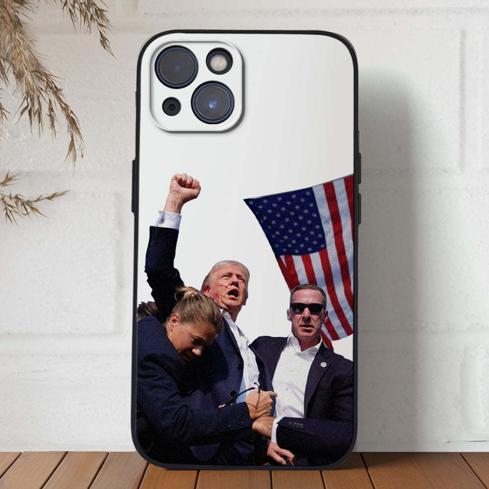 Fight! Trump Assassination Phone Case Trump Shot Phone Cover for iPhone 15 14 13 12 11 X