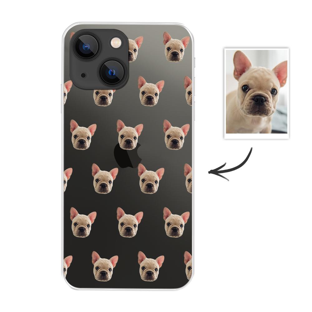 Personalized Face Pattern iPhone Case - Custom Photo Phone 13/12 Case