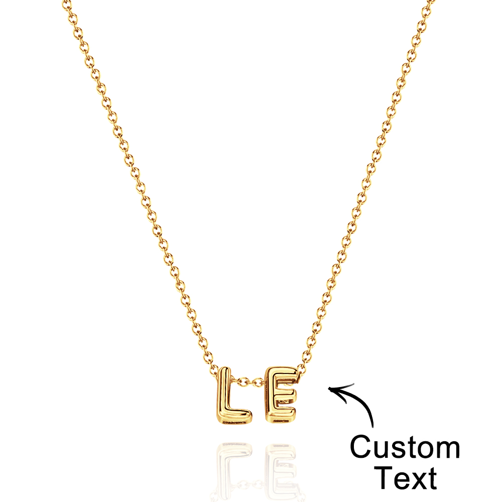 Personalized 3D Bubble Letters Name Necklace Fantastic Gift for All Your Loved Ones