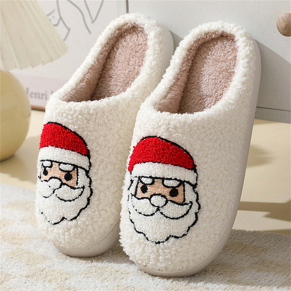 Christmas Gingerbread Man Slippers Santa Claus Shoes Home Cotton Slippers