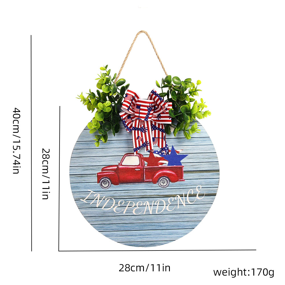 4th of July Welcome Door Sign Independence Day Decorations Front Door Hanger Gifts