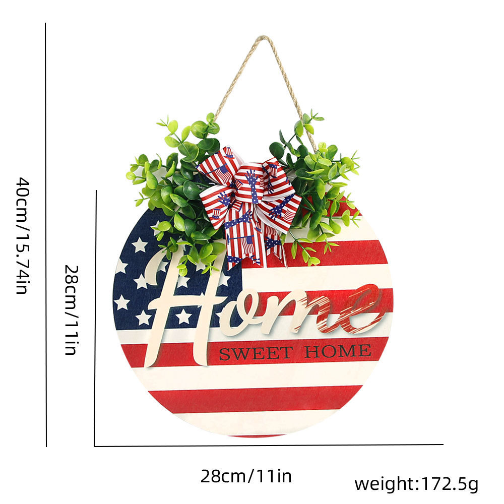 4th of July Welcome Door Sign Independence Day Decorations Front Door Hanger Gifts