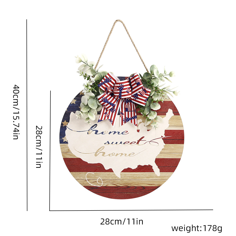 4th of July Welcome Door Sign Independence Day Decorations Front Door Hanger Gifts