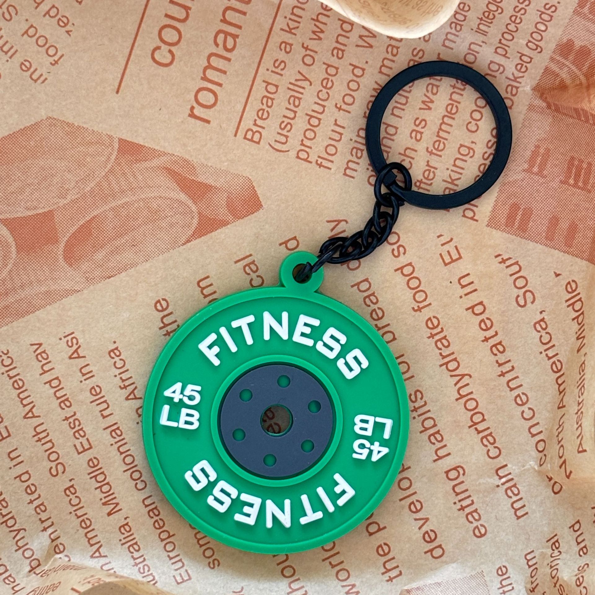 Weightlifting Weight Plates Keychain Accessories Equipment Pendant Metal Mini Backpack Keychain