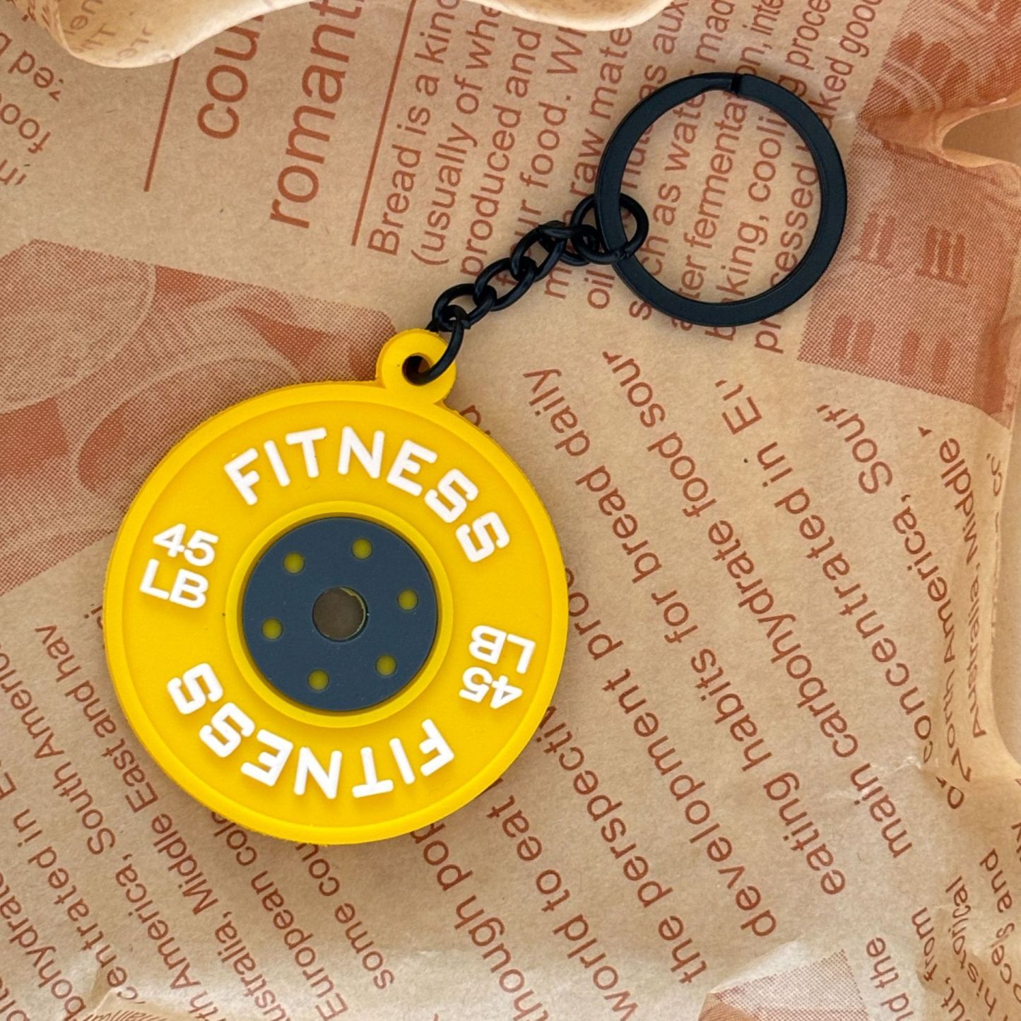 Weightlifting Weight Plates Keychain Accessories Equipment Pendant Metal Mini Backpack Keychain