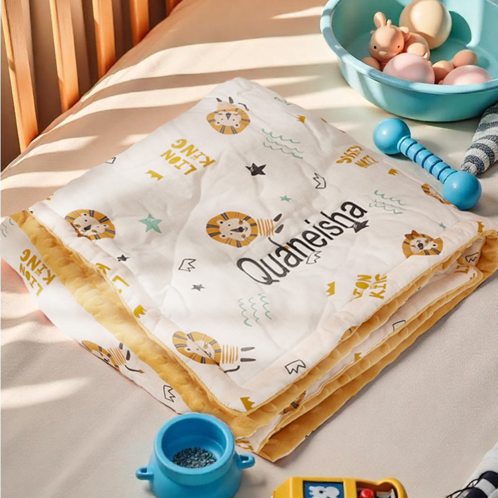 Personalized Baby Blanket Custom Baby Blanket with Embroidered Name Gift for Baby