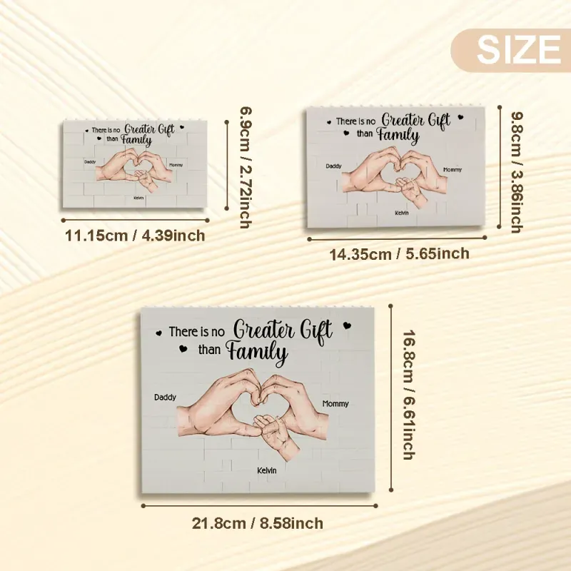 Personalized Building Brick Family Puzzle Building Brick Blocks Gift for Mother