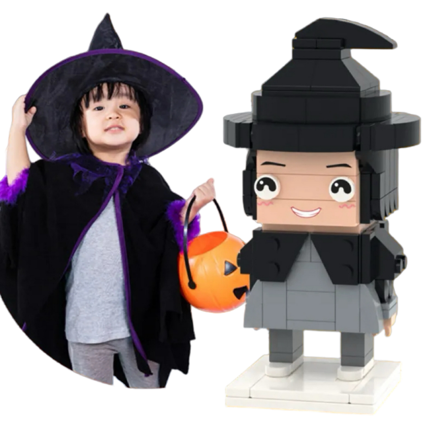 Full Body Custom 1 Person Brick Figures Small Particle Block Little Wizard Brick Figures Halloween Gifts