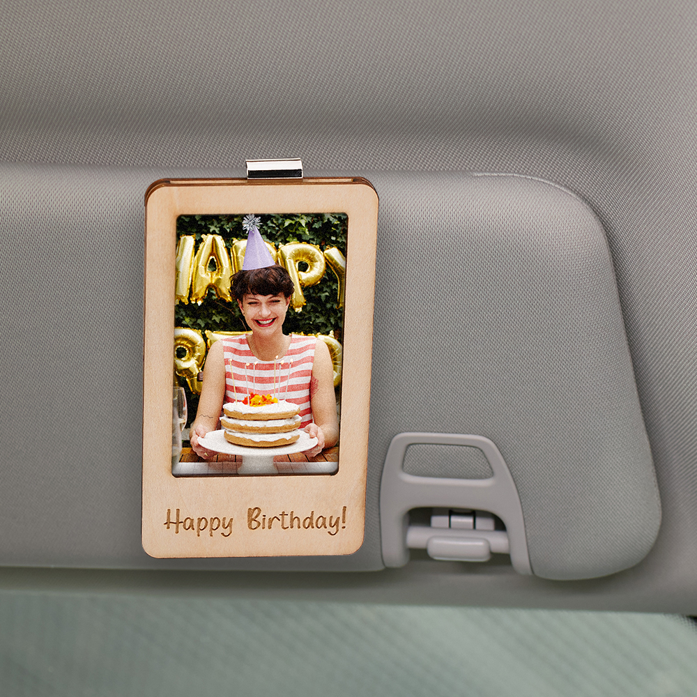 Personalized Photo Frame Car Sun Visor Clip Car Accessories Decoration Gift for Him