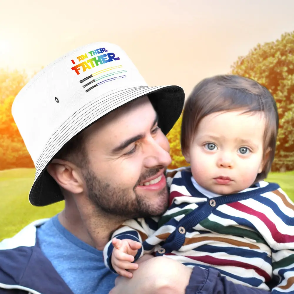 Custom Bucket Hat Light Saber I Am Their Father Bucket Hat Gifts for Father