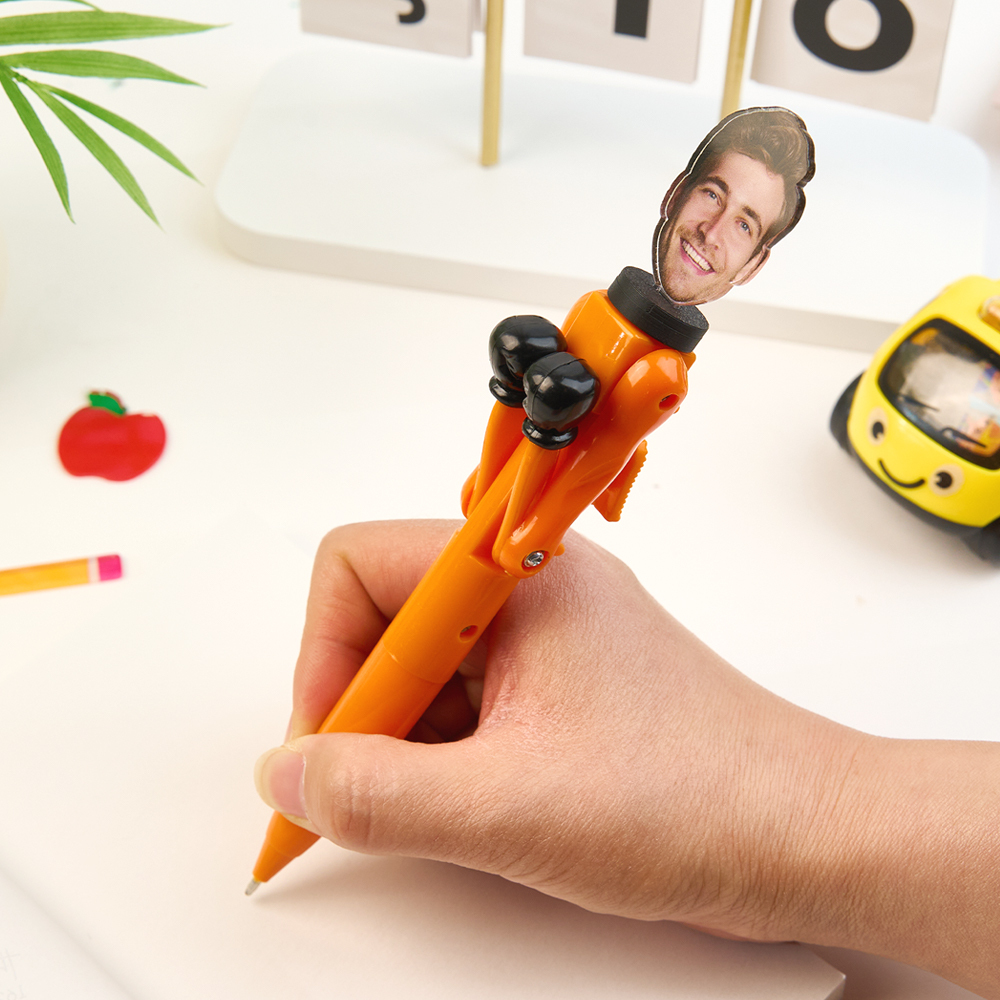 Personalized Boxing Pen with Face Creative Interactive Stress Relief Pen Funny Gift for Kids