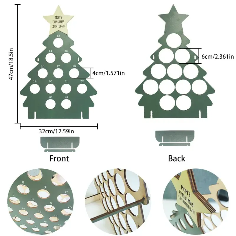 Personalized Mini Wine Bottle Christmas Countdown Tree Mini Wine Bottle Advent Calendar Unique Christmas Gifts