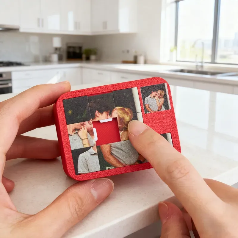 Custom Music Sliding Photo Puzzle Ring Box Unlock a Personalized Gift with Music Photo & Voice Christmas Gifts Wedding Gift