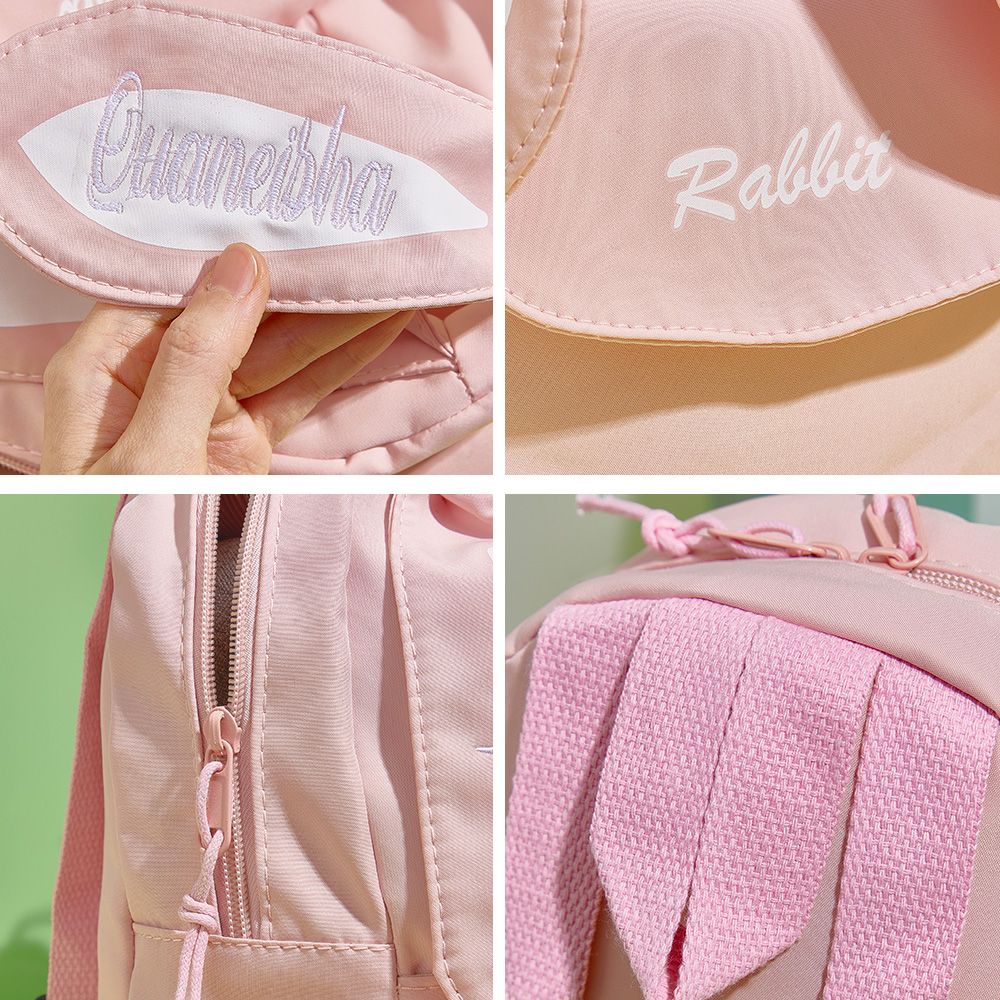 Personalized Name Embroidery Backpack Custom Mini Rabbit Backpack School Bags Gift for Kids