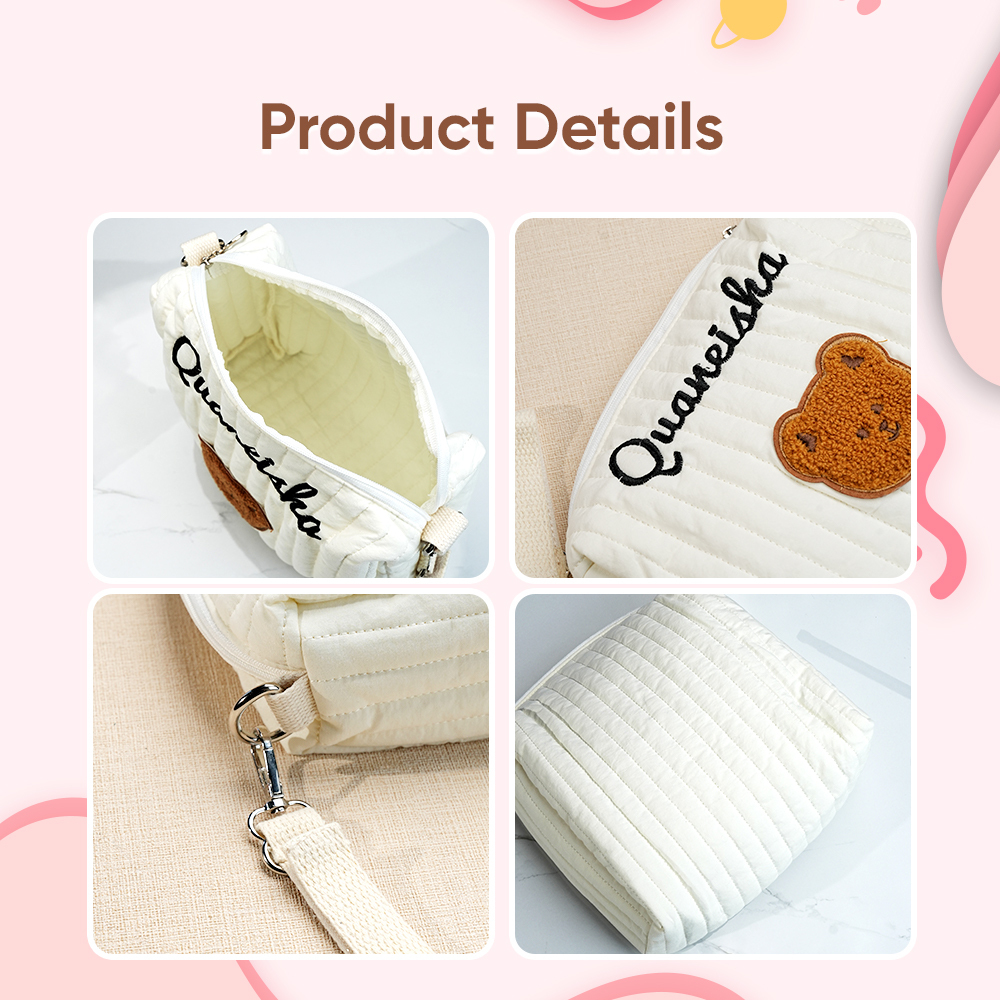 Personalized Embroidered Name Pushchair Hanging Bag Stroller Hanging Bag Gift for Mom