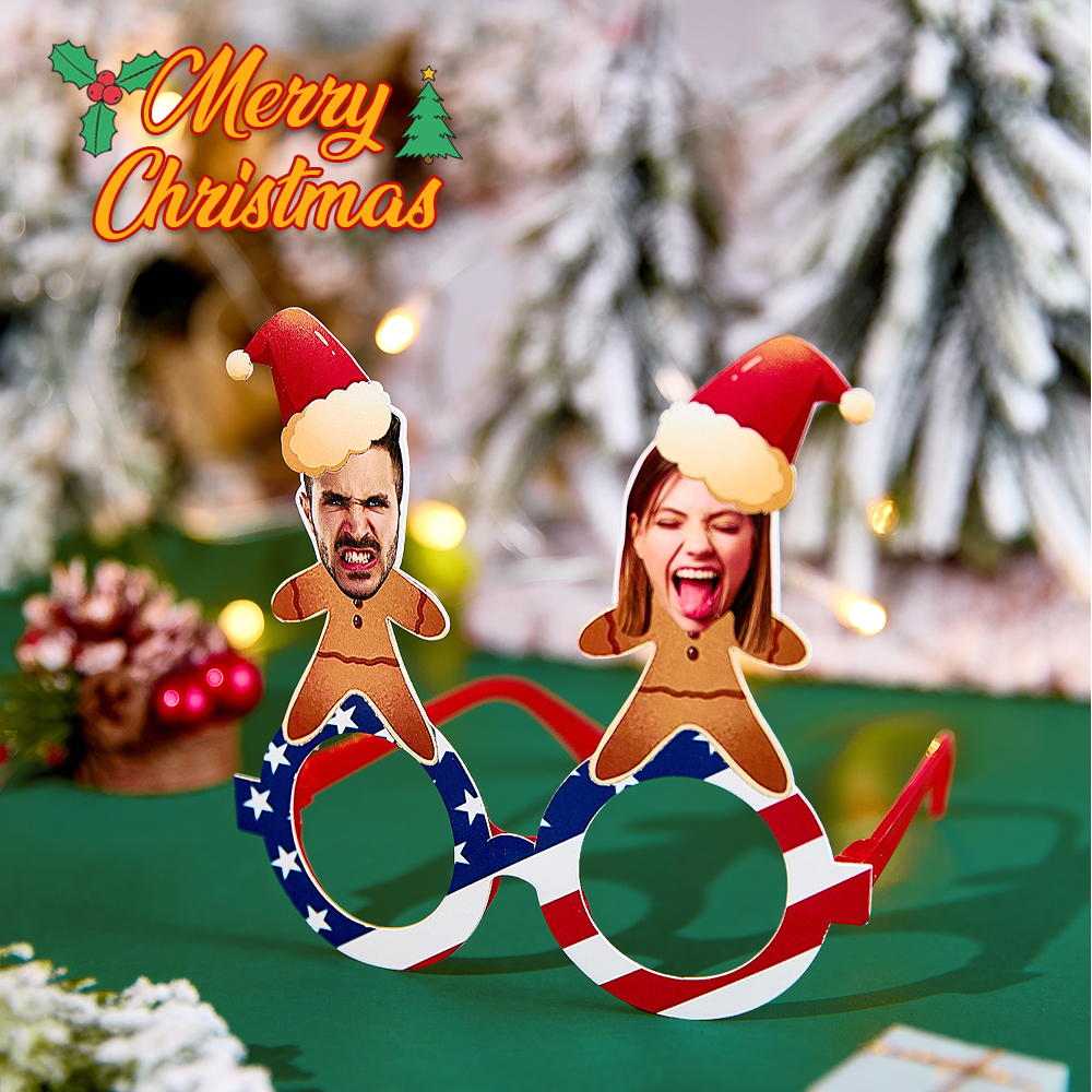 Personalized Photo Glasses Christmas Glasses Frame for Christmas Party Supplies Favors Photo Props