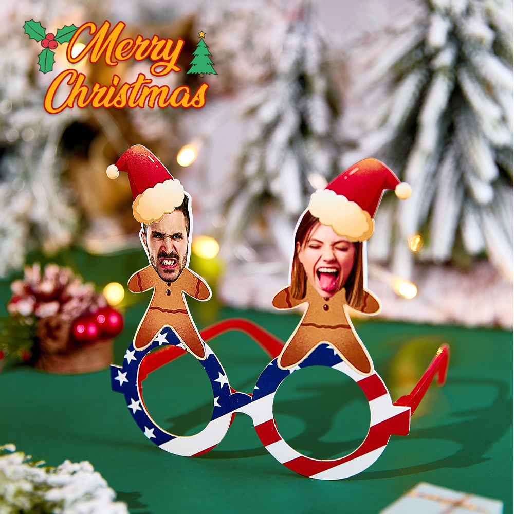Personalized Photo Glasses Christmas Glasses Frame for Christmas Party Supplies Favors Photo Props