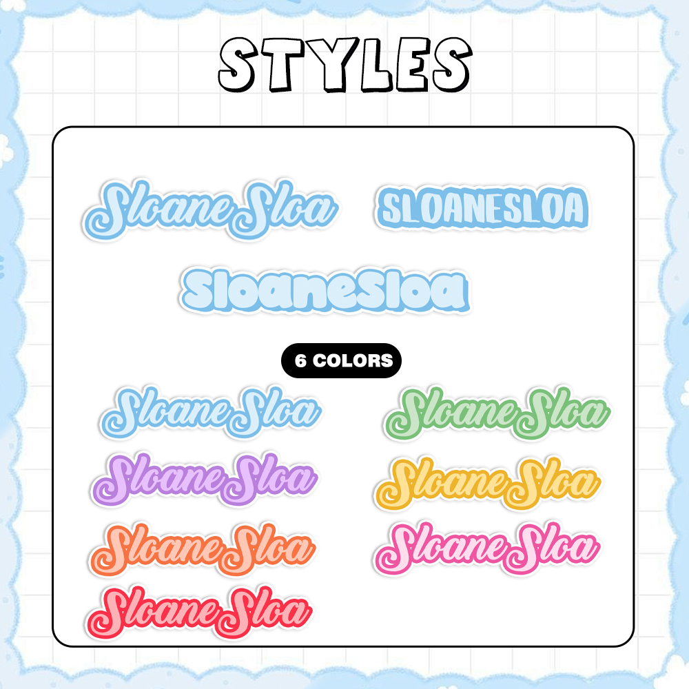 Custom Name Colorful Text Stickers Personalized Stationery for Back to School Gifts